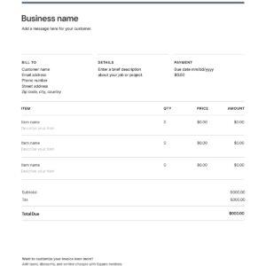 Business Invoice Template (Excel + PDF)